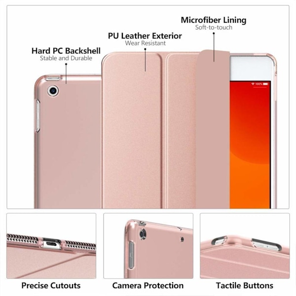 Cover til iPad 10.2 tommer 2021/2020/2019, iPad cover 9. generation/8.