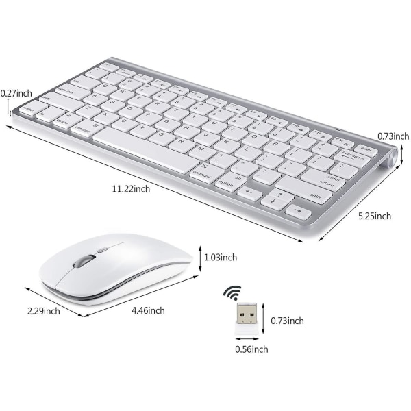 Trådlöst tangentbord och mus för Apple Imac Windows eller Android 6133 |  Fyndiq