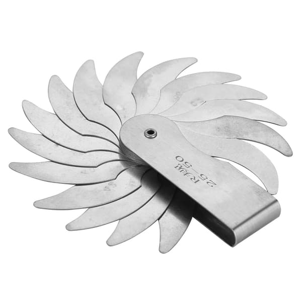 Stainless Steel External Internal Concave Convex Radius Gauge R25-50MM Measuring Tool-FF-