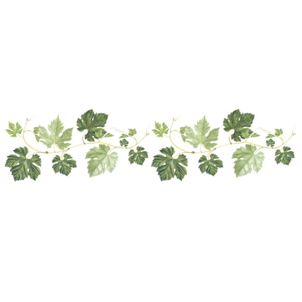 3-pack Green Leaves Straggling Vines väggdekaler (storlek: 58 cm x 14 cm)