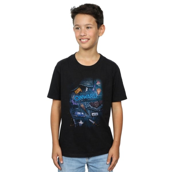 Disney Boys Onward Jacket Detail T-Shirt 5-6 år Svart 5-6 år