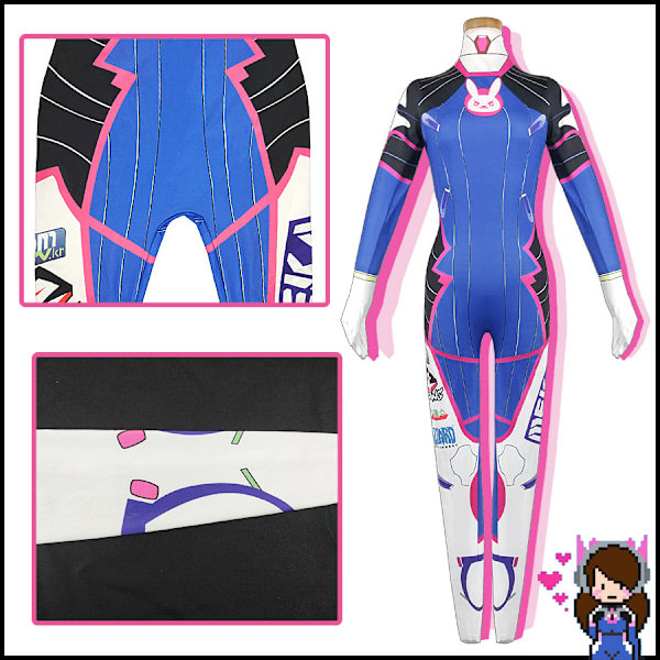 Dva Cosplay Kostym Halloween Dress Up W S L