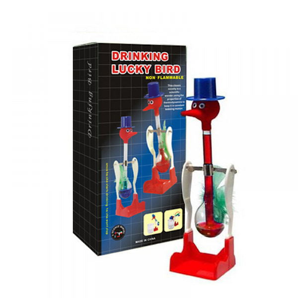 Drikkende fugl, kreativ non-stop flytende drikkeglass, Lucky Bird, Anka, Wiggling Magic Prank Toy for barn, gutter og jenter Red