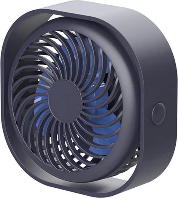 USB Miniventilator Lydløs Bordventilator 3 Hastigheder Blå Dark blue