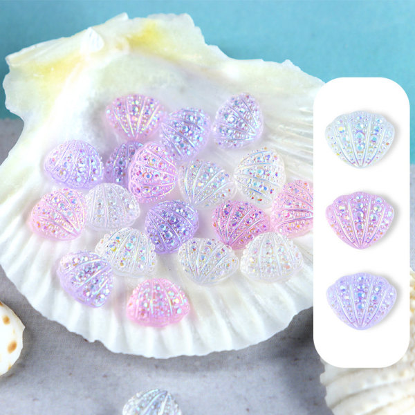 30:a DIY Nail Art Decor 3D Aurora Shell Marine Style set