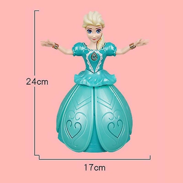 Electric Dancing Princess Doll -kaukosäädin Disney Frozen Elsa pyörivät musiikkilelut valolla