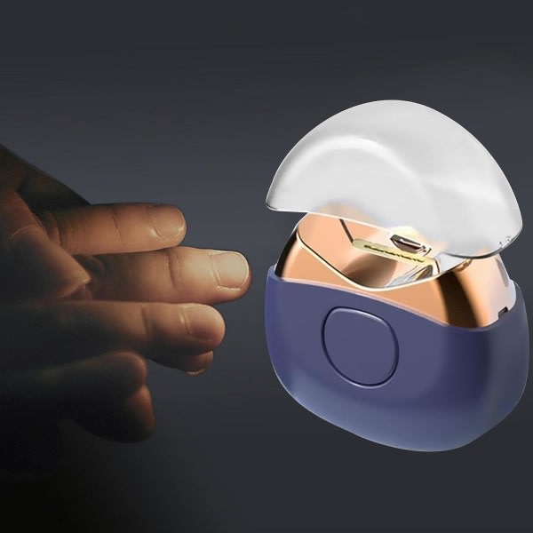 Elektrisk nagelklippare Nagelklippare og fil 2 hastigheter Justerbar mini portabel nagelslipare Nagelsax for women Män Äldre Barn, Blå