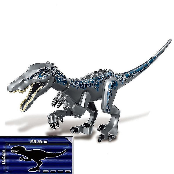 1. Jurassic Big Size Dinosaur Building Blocks T-rex Quetzalcoatlus Baryonyx Actionfigurer Barn Leksaker Present Baryonyx grey