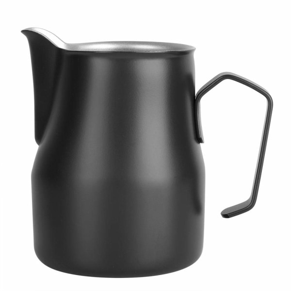 500 ml ruostumattomasta teräksestä valmistettu maidonvaahdotin kuppi kahvipannu Latte Art kahvilaan (musta)