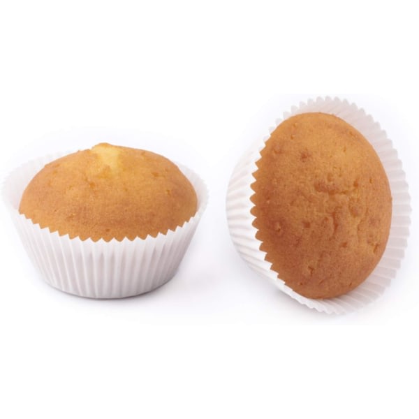 Standard vita cupcake liners 500 Count, ingen lugt, fødevarersgodkendt og fedtsikret bakformpapir