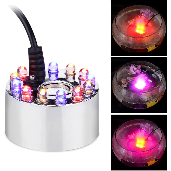 400 ml/t Original Mini Mist Maker - Dimbar med 12 LED-lys Vatten