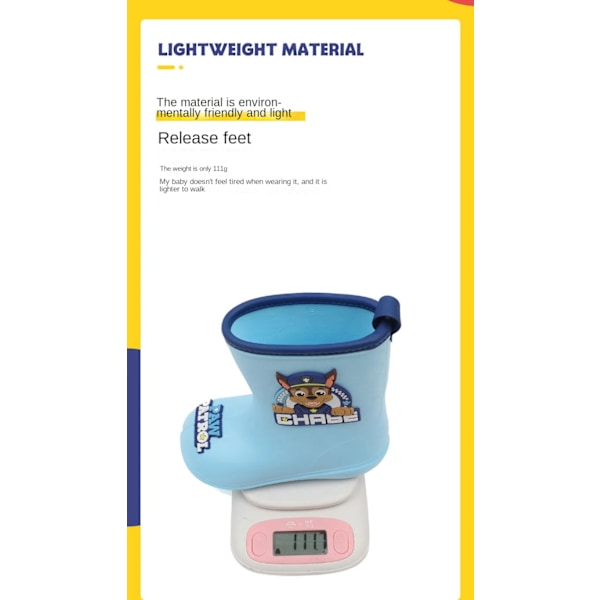 Ryhmä Hau Chase Skye Anime Sarjakuva Söpöt Lasten Kumisaappaat Pojille Tytöille Vedenpitävät EVA-kumiset Liukumattomat Taaperoikäisten Lasten Kumisaappaat Rocky Rocky 19cm