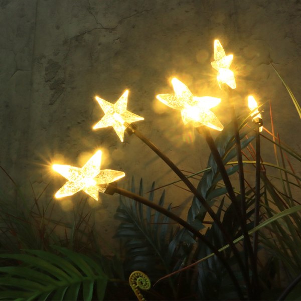 2 stycken solstjärna ljus, kreativa trädgårdslandskapsljus