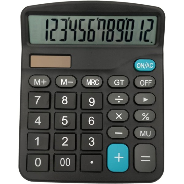 Värillinen 12-numeroinen Solar Scientific Calculator Financial Office Comp