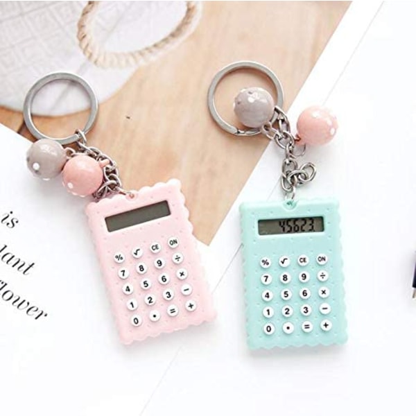 Creative Cookie Calculator Praktiske legetøjsnøglekroge Mini Calculat