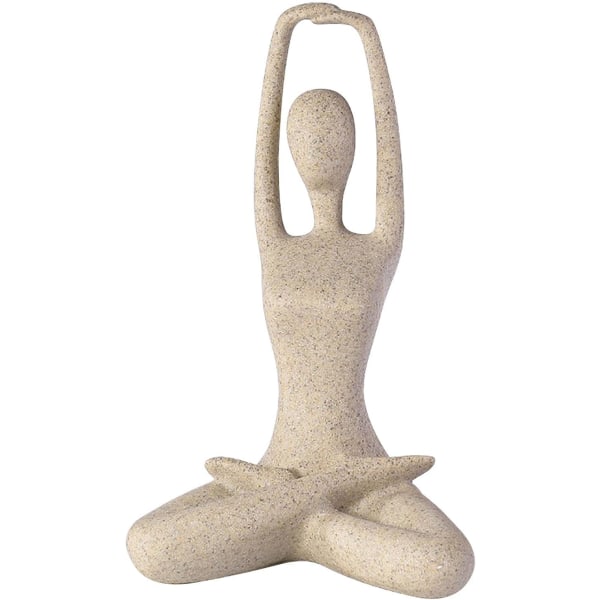 Yogakonstfigur Handgjord hartsskulptur Kontorsmöbler Fitn