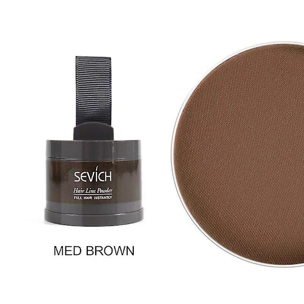 Sevich Vattentätt Hårfärgspuder för att Täcka Hårfästet, Volumgivande, Täcker Grått Hår Medium brown