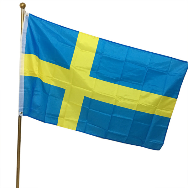 Flagga 90x150cm- Trykt Sverige-VM,Stödande Flagga