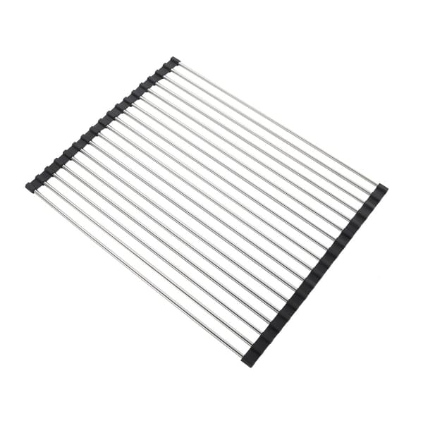 Rullbart oppvaskstativ i rustfritt stål - Sammenleggbart 45 x 35 cm-XF9-