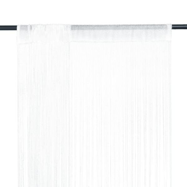 vidaXL Trådgardiner 2 stk 100x250 cm hvid white 500