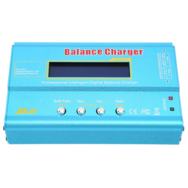 LiPo-batteribalansladdare 80W 1 til 6S LCD-display RC-batteriladdare Urladdare til NiMh NiCd Li Ion LFP SLA