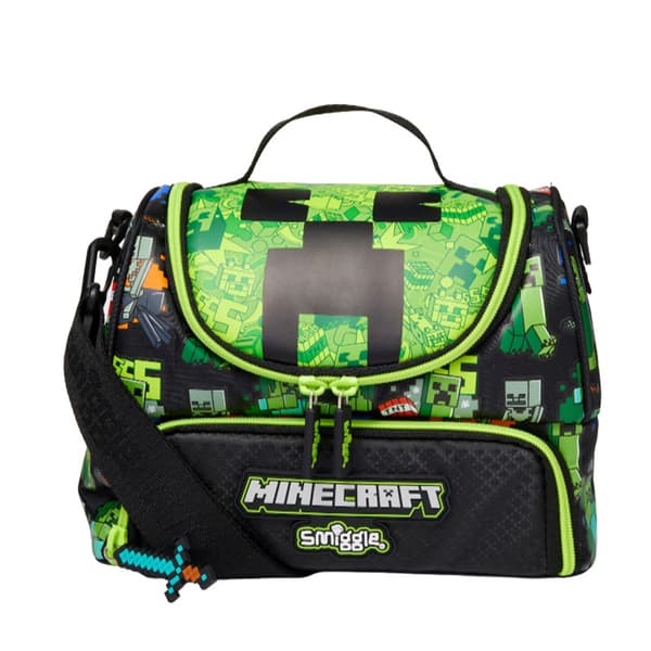 Vihreä Minecraft-ristikkäislaukku (25*15.5CM)