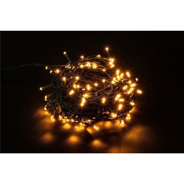 Ljusslinga med 120 LED, timer och 8 funktioner - Varmvit