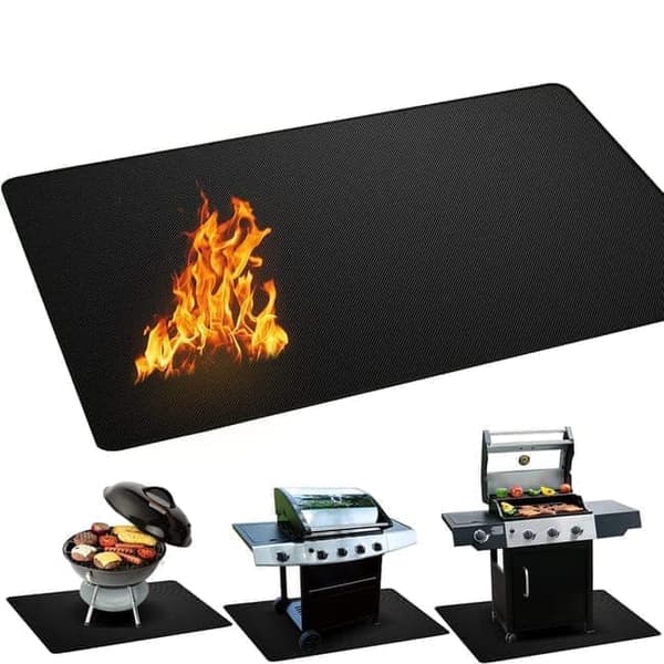 Brandsikker og varmebestandig grillmåtte/grilltilbehør 165cm*99cm