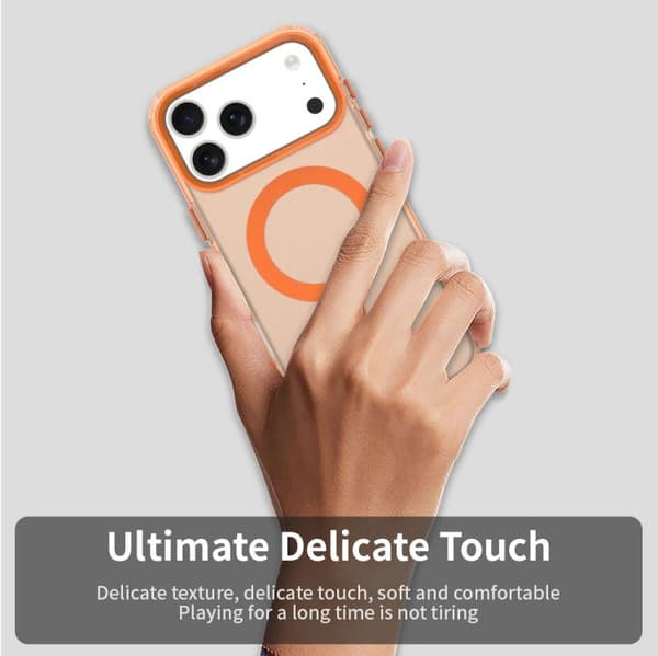 iPhone 17 Pro Max Deksel - Candy Magsafe PC Hybrid TPU Orange