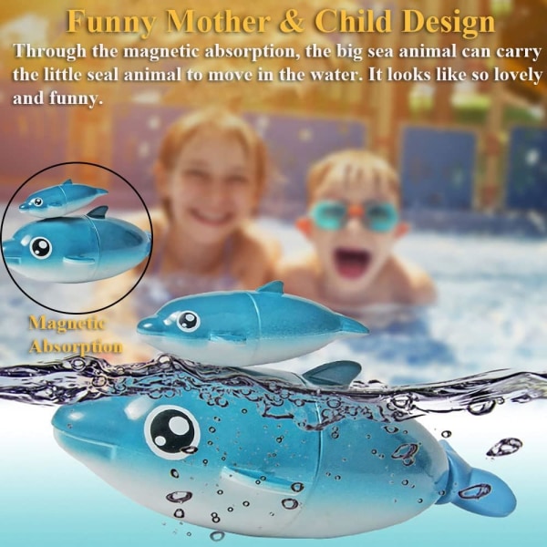 Kylpyamme Clownfish Toy Electric Sea Animals Water Lelu (Äiti ja lapsi Clownfish)