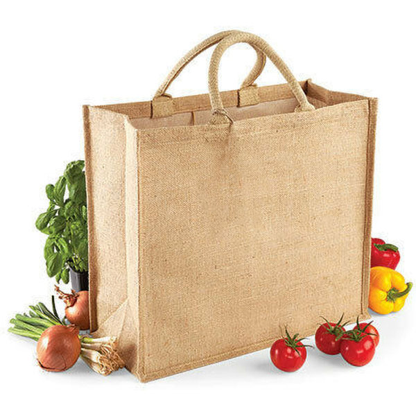 Westford Mill Jumbo Jute Shopper Bag (29 liter) One Size Natural Natural One Size