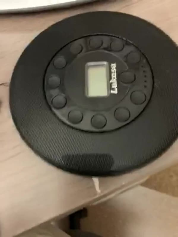 Bærbar Bluetooth CD-afspiller Genopladelig MP3 USB Stødsikker Sort Black