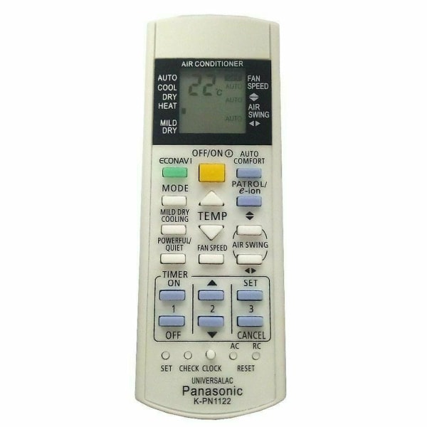 Yleinen K-PN1122 Panasonic-ilmastointilaitteiden kaukosäädin
