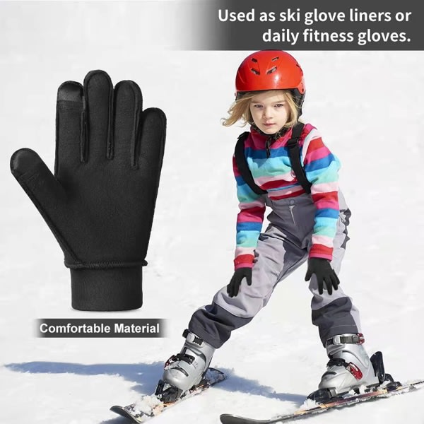 Vinterlöparhandskar för barn - Leaves Touch Screen varm handske