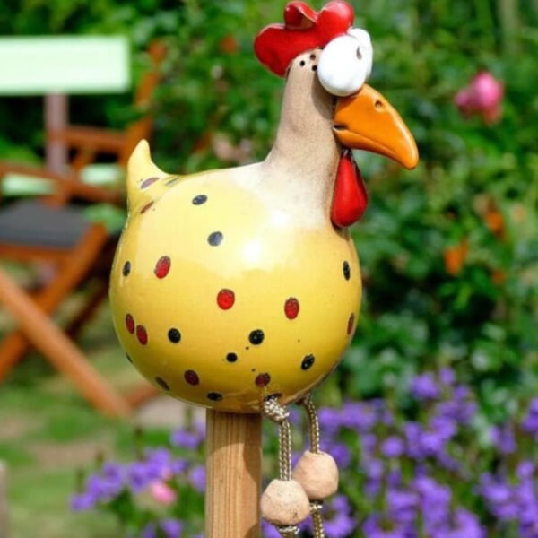 Harpiks håndverk Søt kylling hengende ornament hage dekorasjon