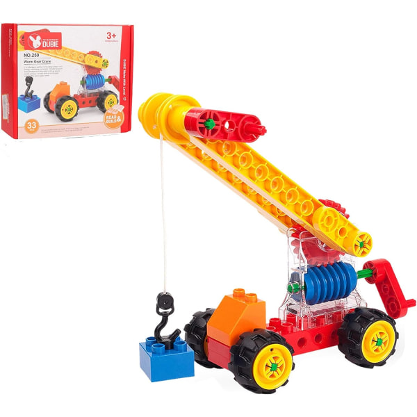 Kranlastbil legetøjsbyggesæt, ormegear legetøjssamling børnehave B