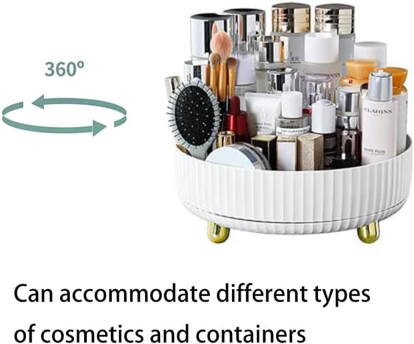 Rotating Spice Rack Organizer, Multifunctional Spice Rack, for Kitchen Storage and Organization-FF- White