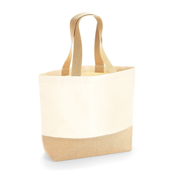 Westford Mill Jute Base Canvas Tote One Size Natural One Size