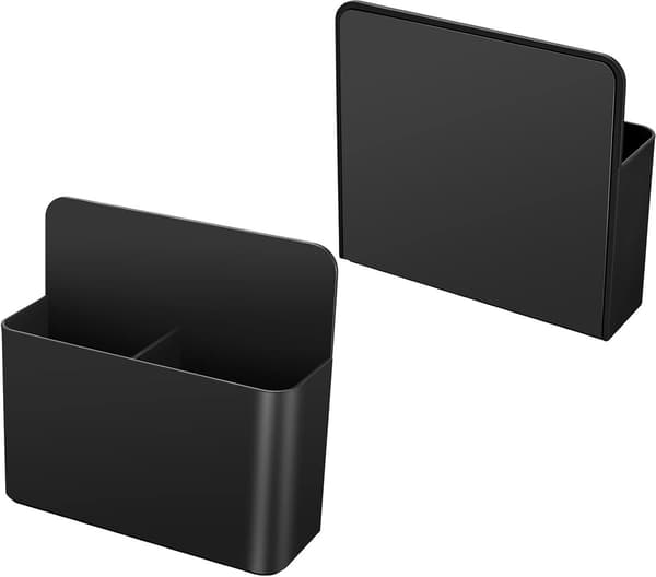 Magnetisk Pennebakke 2 Stykker til Køleskab Whiteboard Kontor Sort