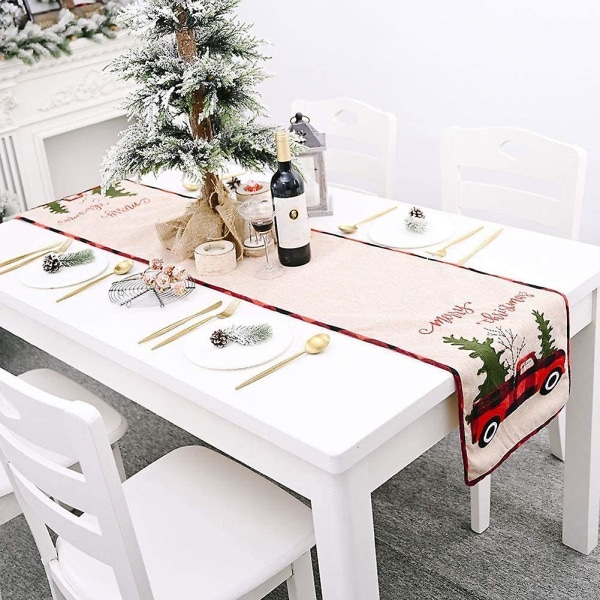 Juleferiebordløber, 70" x 14" bordplade og køkken