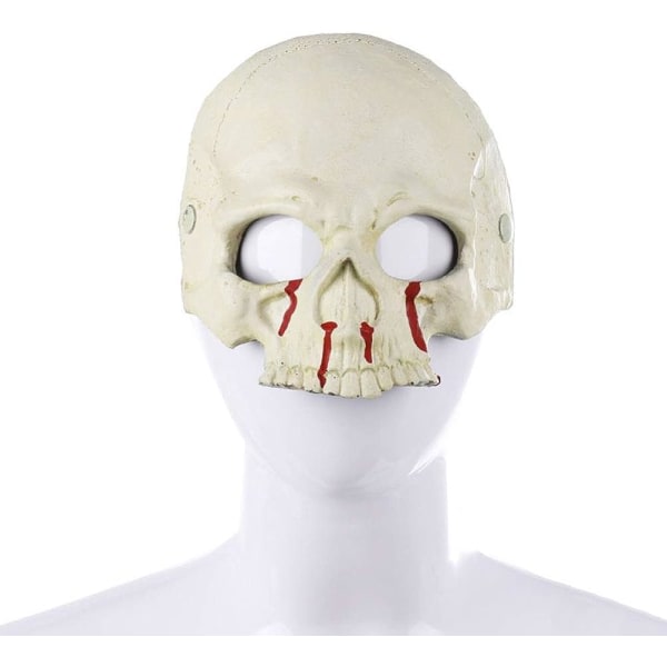 ABOOFAN Halloween Half Masks Bloody Skull Masks Eläinten päänaamarit Naamiaisnaamiot Luurankonaamiot Halloween