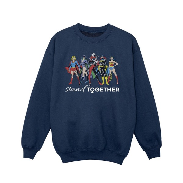 DC Comics Girls Women Of DC Stand Together Sweatshirt 7-8 år Marinblå 7-8 år