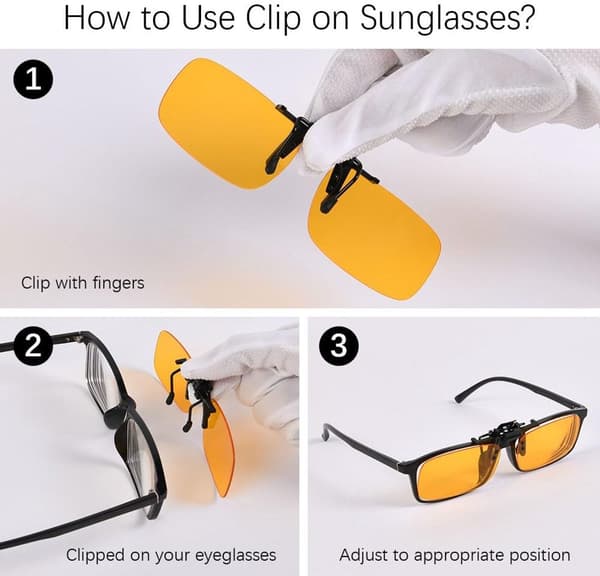 Clip-On Solglasögon 2-pack Polariserade Uppfällbara Över Glasögon Nattkörning
