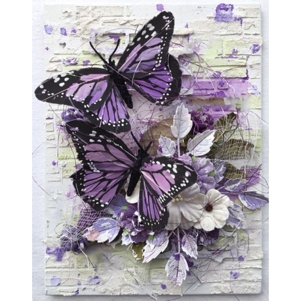 Diamond painting vuxna, Butterfly 5D Diamond Art Kit