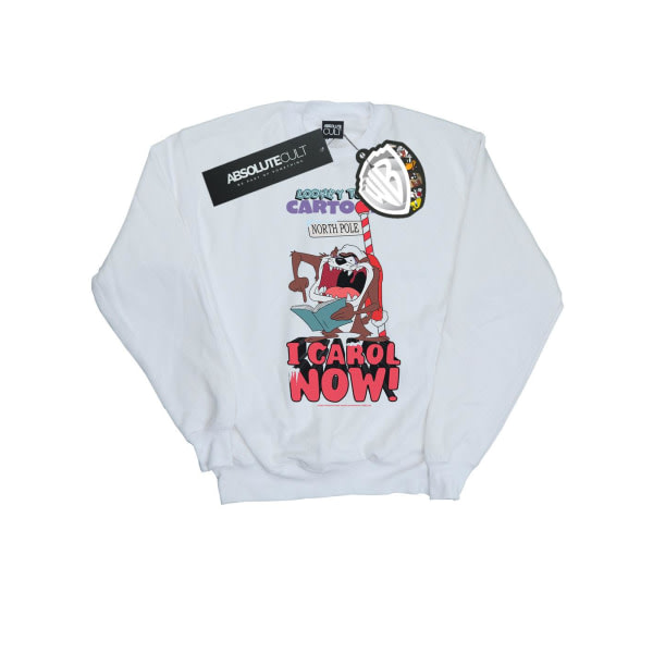 Looney Tunes Girls Taz I Carol Now Sweatshirt 3-4 år Hvit 3-4 år