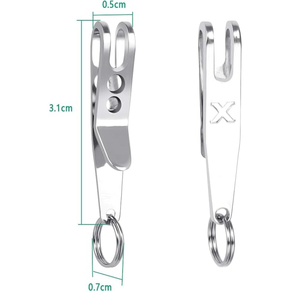 10 kpl nyckelkedjehängare, EDC hängare krok Taktisk klämma Fickklämma nyckelring Multifunktionell nyckelring för bälten, klädfickor