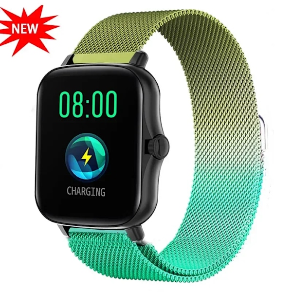 20mm/22mm Milanese armbånd for Amazfit GTS/4/2/2e/3/GTS2 Mini/GTR 47mm/GTR 4/3/ Pro Metallklokkearmbånd Amazfit bip /U/S/lite rem Grønn 2 22mm Green 2