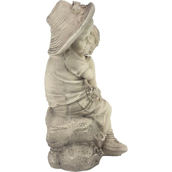 35,5 cm Barn Flicka och Pojke Trädgårdsdekoration Staty Resin Antik ebf7 |  Fyndiq