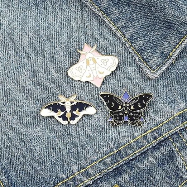 Butterfly Emalj Pin Set Cool Skräck Emalj Lapel Pin Brosch