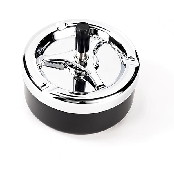 Meget elegant moderne vakker roterende askebeger vindaskebeger svart-XF3-